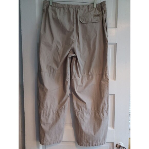Eddie Bauer women's khaki capri pants M cotton nylon drawcord pockets outdoor - Picture 7 of 11